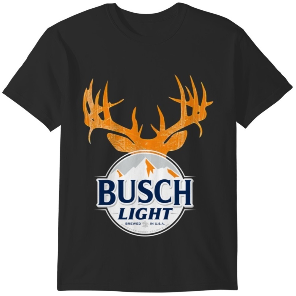 Busch Light Hunter Orange Buck Horns T-Shirt